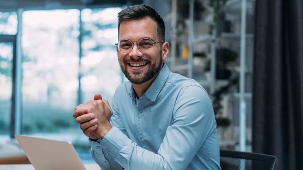 Business leader is so excited for their latest sales department investment to pay off
